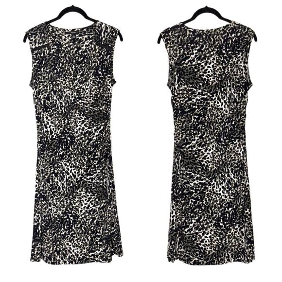 Alfani Isola Ricca Sleeveless Dress Cheetah Swirl Print black,gray,white Medium - Picture 2 of 15